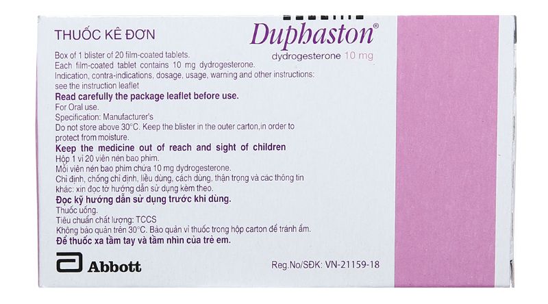 Người bệnh cần tuân thủ đúng liều dùng thuốc Duphaston theo chỉ dẫn của bác sĩ