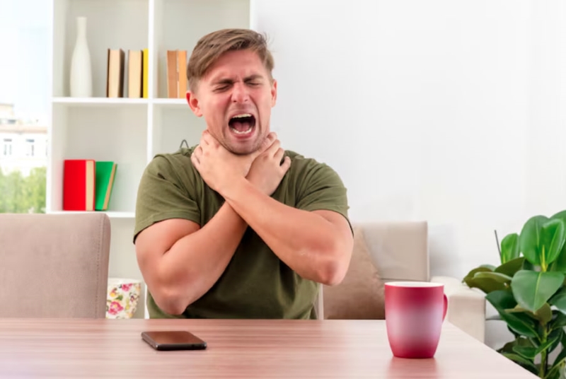 Người bệnh gặp tình trạng đau họng dữ dội khi mắc áp xe amidan  