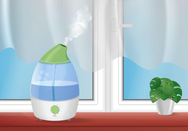 Giữ cho không khí trong nhà đủ ẩm để làm giảm khô mũi và tình trạng kích ứng