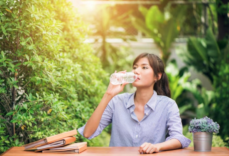 Cần uống đủ nước tạo môi trường thuận lợi hòa tan vitamin C