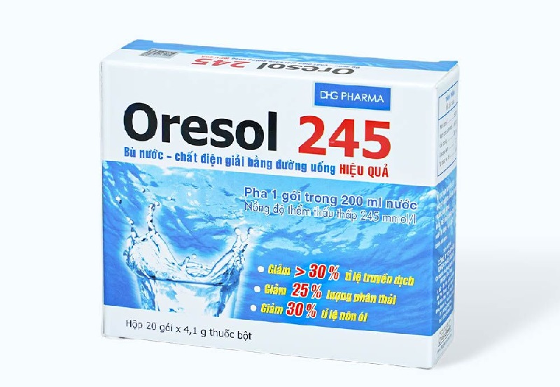 Oresol giúp bù nước và điện giải hiệu quả cho người bị say nắng hoặc mất nhiều mồ hôi. 