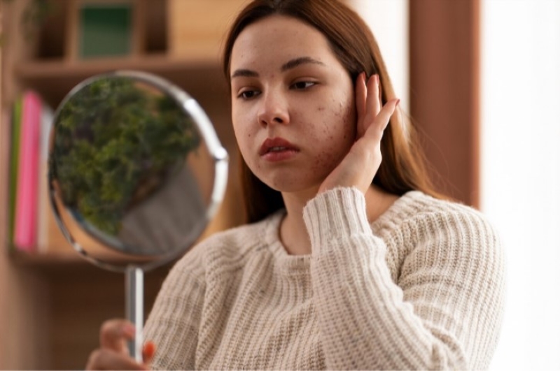 Tình trạng mụn lâu năm không được điều trị có thể gây ra tình trạng sẹo đáy nhọn