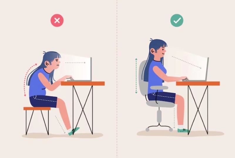 Duy trì đúng tư thế là biện pháp phòng ngừa cong vẹo cột sống ở trẻ 
