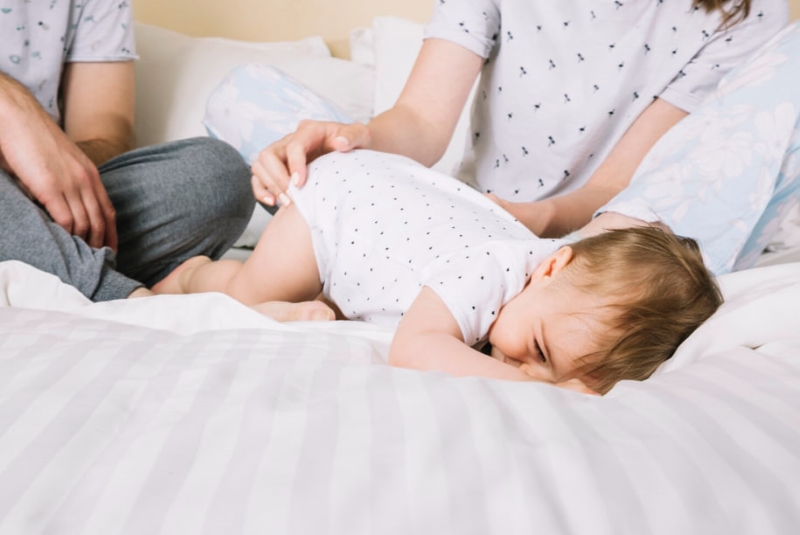 Rối loạn tiêu hóa là một trong những nguyên khiến trẻ sơ sinh bị đau bụng về đêm