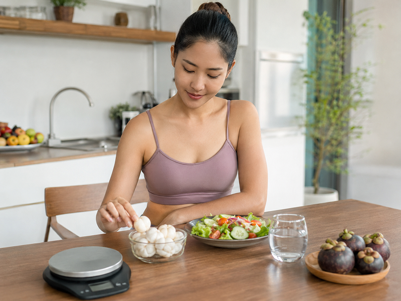 Người đang giảm cân có thể ăn măng cụt nhưng cần chủ động kiểm soát khẩu phần.