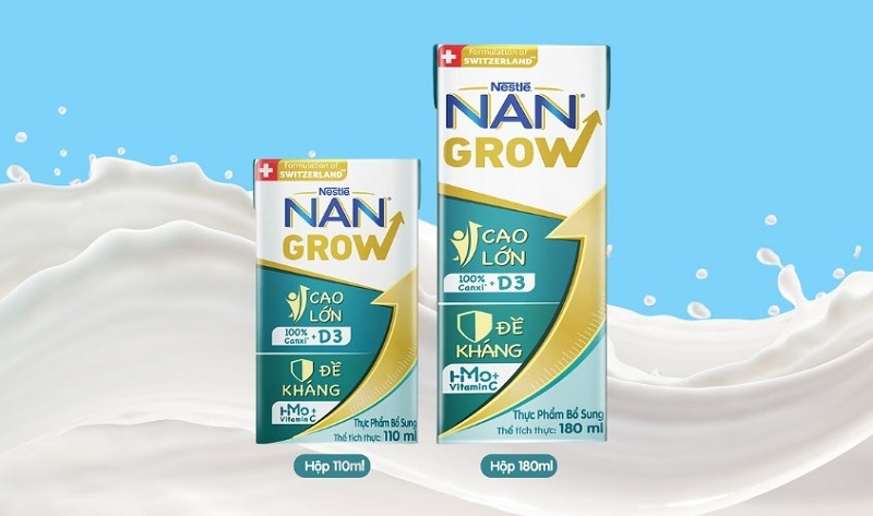 Nan Grow chứa DHA cùng một số dưỡng chất hỗ trợ não bộ cho trẻ