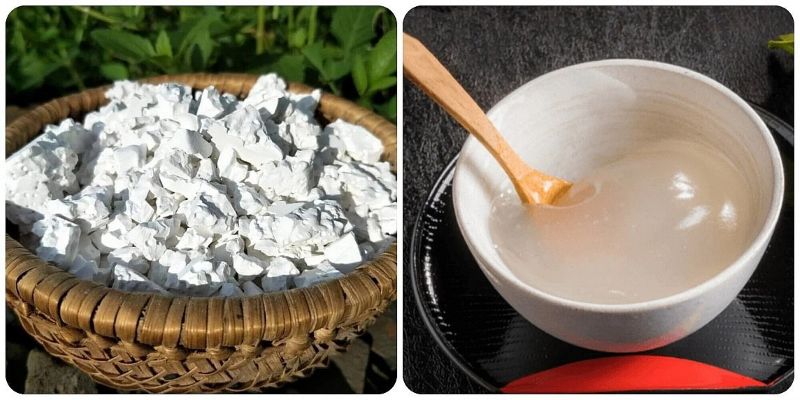 Bột sắn dây nấu chín