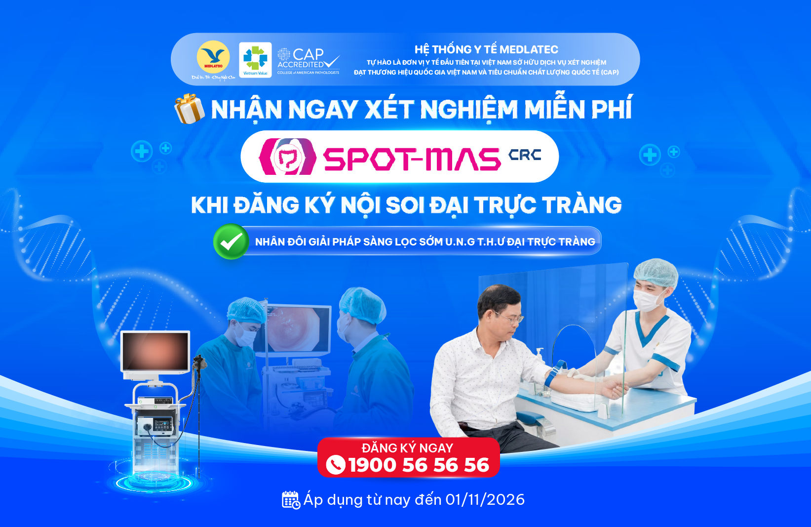 Người dân đừng bỏ qua cơ hội vàng nhận 200 suất tầm soát ung thư đại trực tràng miễn phí tại MEDLATEC 